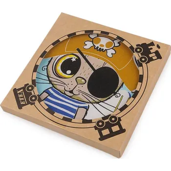 Látkový kapesník Dětský obrázkový kapesník v přírodní krabičce - 3 mix barev pirát