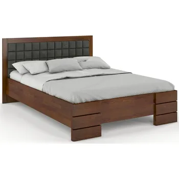 Postel Zvýšená postel z masivu borovice Gotland Rozměr: 120x200, Odstín moření: Ořech, Čalounění: 2315