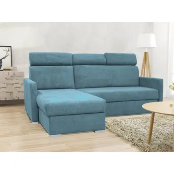 Sedací souprava Rozkládací sedací souprava do L - Hugo mini - modrá