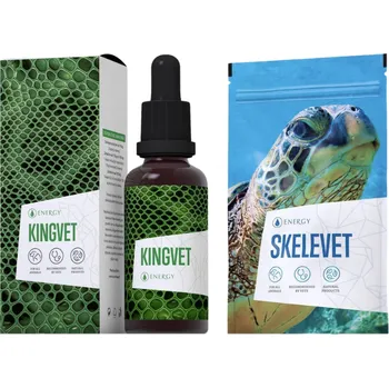 Lék pro psa a kočku Energy Skelevet 135 cps + Kingvet 30 ml (Klubová cena) KLUBOVÁ CENA: jsem členem (číslo zák. karty uveďte do poznámky pro prodejce)