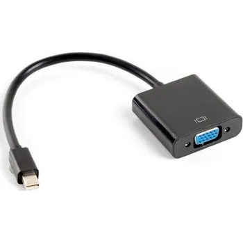 Video kabel LANBERG adaptér mini DisplayPort 1.2 na VGA, M/F, kabel 20cm, černý