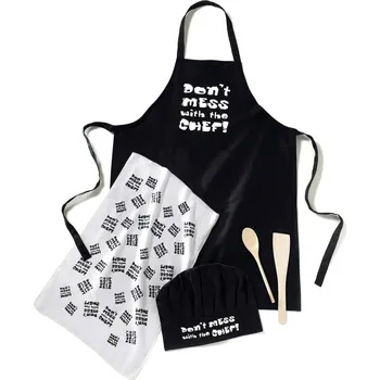 Kuchyňská zástěra 5dílný set pro kuchaře Cooksmart ® Don't Mess With The Chef ID_1382973