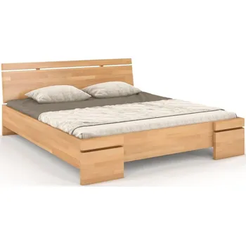 Postel Zvýšená postel z masivu buk Sparta Rozměr: 120x200, Odstín moření: Buk přírodní