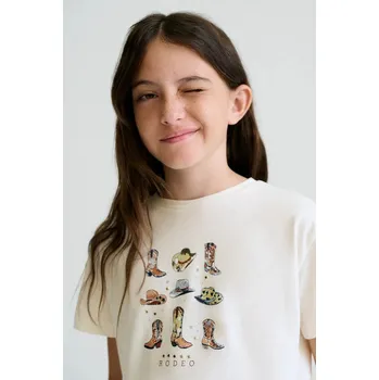 Dětské bavlněné tričko Mayoral 6005.8C.Junior.PPY2 bílá 00X, vel. 162