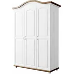 Šatní skříň Ludvík 3D - pološatní - masiv borovice Odstín: Olše