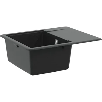 Dřez Černá 560 x 460 mm 80% Křemenné a 20% Pryskyřice