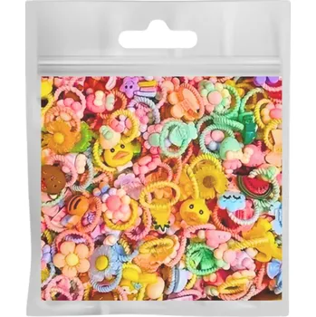 Camerazar Sada 60 barevných gumiček do vlasů pro dívky