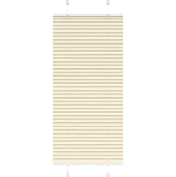 vidaXL Plisovaná roleta krémová 55x100 cm Šířka látky 54,4cm Polyester