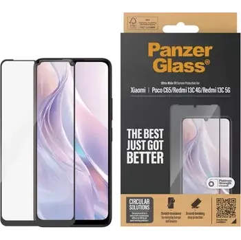 Telefonní příslušenství PanzerGlass Tvrzené sklo UWF pro Xiaomi Redmi 13C 5G černá (8076)