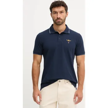Pánská móda Bavlněné polo tričko Aeronautica Militare PO1308UP00082 námořnická modř 59X, vel. XXL