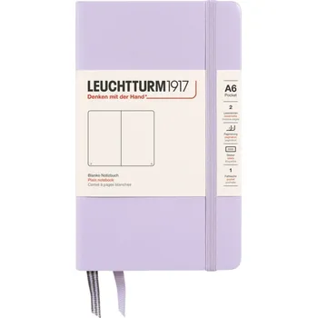 Diář Leuchtturm 1917, Notes hladký v tvrdých deskách Leuchtturm 1917 A6, 187 stran, lila, 80 g/m² - Formadore