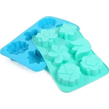 Mýdlo Silikonová forma na mýdlo květy mix - 6ks