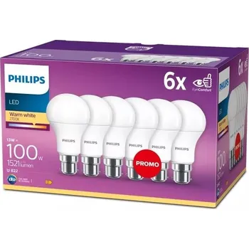 Žárovka SADA 6x LED Žárovka Philips A60 B22/13W/230V 2700K