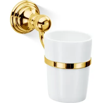 Držák na kartáček Decor Walther, Pohár na zubní kartáčky Decor Walther Classic nástěnný zlatý - Formadore