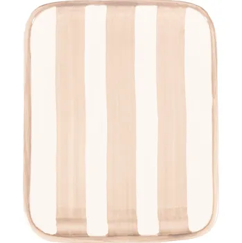 Talíř Zafferano, Talíř na občerstvení Lido Righe s pruhy 11 x 14 cm béžový - Formadore