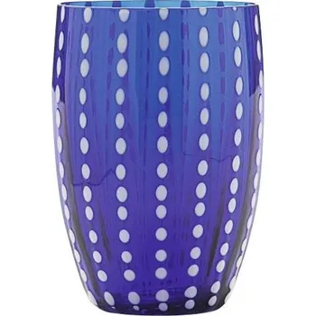 Sklenice Zafferano, Skleněný pohár Perle 320 ml sytě modrý - Formadore