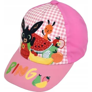Kojenecká čepice Setino • Dětská / dívčí baby kšiltovka Zajíček Bing a ovoce 52 Růžová