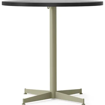 Audo Copenhagen, Stůl Nook Star Base, s olivovým podstavcem, 80 cm, černý - Formadore