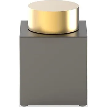 Úložný box Decor Walther, Koupelnová dóza Corner s víkem 8,5 x 13 cm tmavý kov matně zlatá - Formadore