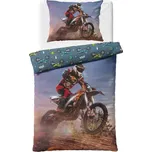 BedTex • Bavlněné ložní povlečení Motokros - 100% bavlna Renforcé - 70x90 cm + 140x200 cm