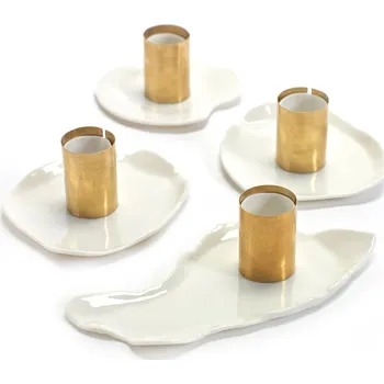 Svícen Serax, Svícny Marie na klasické svíčky, zlaté, 4 ks - Formadore