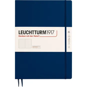 Diář Leuchtturm 1917, Tečkovaný zápisník v pevné vazbě Leuchtturm 1917 A4+, 123 stran, tmavě modrý, 100 g/m² - Formadore