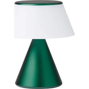 Lampička Lexon, LED lampa Luma M tmavě zelená - Formadore