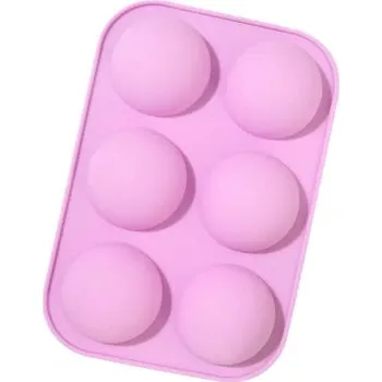Silikonová forma na mýdlo polokoule - 6ks