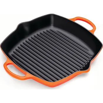 Pánev Le Creuset, Grilovací pánev Signature čtvercová 30 cm ohnivě oranžová - Formadore