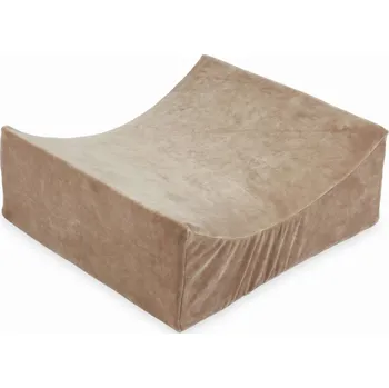 Kolébka pro miminko Houpačka/Kolébka na pěnové hřiště Velvet Soft, tmavě béžová