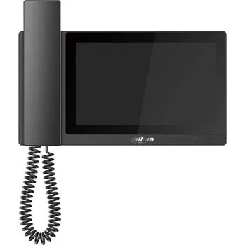 DAHUA Bytový monitor IP se sluchátkem/ touch 7" 1024x600/ Ethernet+WiFi/ PoE 802.3af/ paměť/ CZ menu/ černý