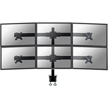 Elektronika NewStar Flat Screen držák na 6 PC monitory 10-27", 8kg, VESA 75x75 nebo 100x100 mm, černý