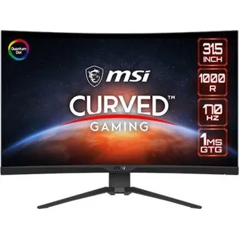Počítačové příslušenství MSI Gaming monitor MAG 325CQRF QD, 31,5" Rapid VA zakřivený /2560x1440 (WQHD)/170Hz/1ms/DP/2xHDMI/3xUSB/USB-C/Výškově nastavitel