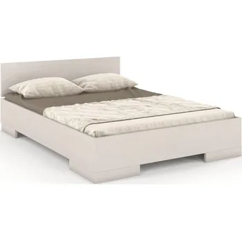 Postel Prodloužená postel z masivu borovice Spektrum s úložným prostorem Rozměr: 120x220, Odstín moření: Bílá