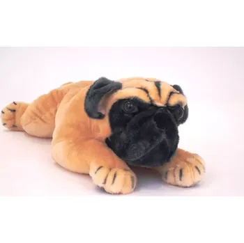 plyšák Plyšový pes Mops ležící 66cm (NEJLEPŠÍ CENA V EU!)