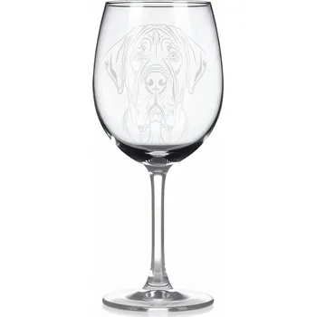 Sklenice Sklenice na víno s gravírovaným motivem – Španělský mastin