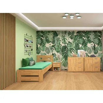 Postel Buková zvýšená postel Bora Rozměr: 90x200, Moření: Antracit