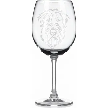 Sklenice Sklenice na víno s gravírovaným motivem – Pyrenejský ovčák – 3