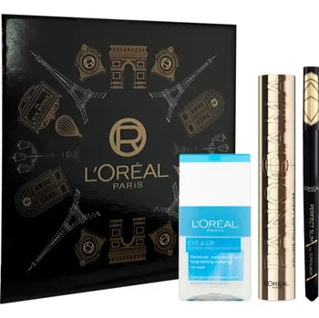 Odličovač L’Oréal Paris Maison L'Oréal Paris L’Oréal Paris Superliner Perfect Slim oční linky ve fixu 1 g + L’Oréal Paris Panorama objemová řasenka 10.5 ml + L’Oréal Paris Skin Perfection dvoufázový odličovač na oční okolí a rty 125 ml
