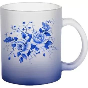 Moon River skleněný hrnek tmavě modrý s Vaší fotografii objem 330 ml (hrneček matné sklo podle vaší fotky)