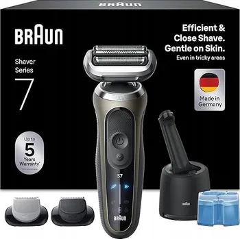 Holicí strojek Braun Series 7 72-C7650CC Gold Elektrický Holicí Strojek SmartCare Station 4v1