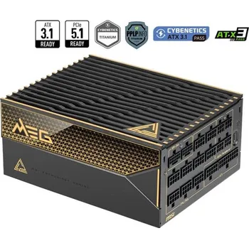 Počítačový zdroj MSI zdroj MEG Ai1600T PCIE5/ 1600W/ ATX3.1/ akt. PFC/ 12 let celk. záruka/ 135mm fan/ modulární kabeláž/ 80PLUS Titanium
