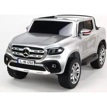 Dětské elektrovozidlo Elektrické autíčko Mercedes Benz X-Class 4x4 stříbrný (Dvoumístný, 2.4G DO, lakovaný)
