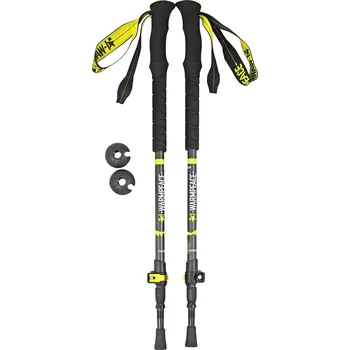Trekingová hůl WARMPEACE NORTH RIM černé/limetkové 65-135 cm