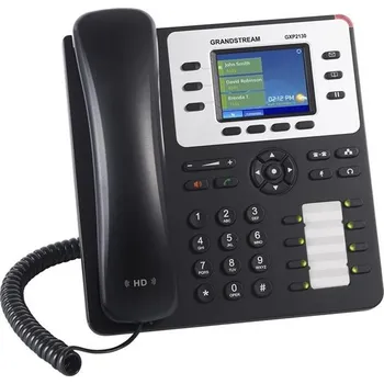 Stolní telefon Grandstream GXP2130, 2,8" LCD bar. displej, 3 SIP účty, 4 prog. tl., 8 BLF, BT, dual Gbit port, PoE
