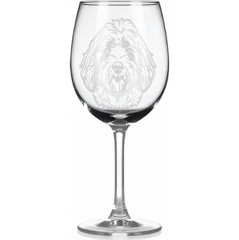 Sklenice Sklenice na víno s gravírovaným motivem – Portugalský vodní pes