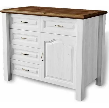 Komoda Komoda Merlin 1D5S - masiv borovice Odstín: Borovice přírodní