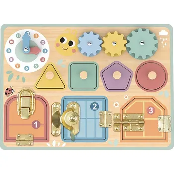 Dřevěná hračka Dřevěná dětská interaktivní deska