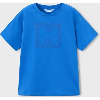 Chlapecké tričko Dětské bavlněné tričko Mayoral 170.5F.Mini.PPY2 modrá 55X, vel. 134