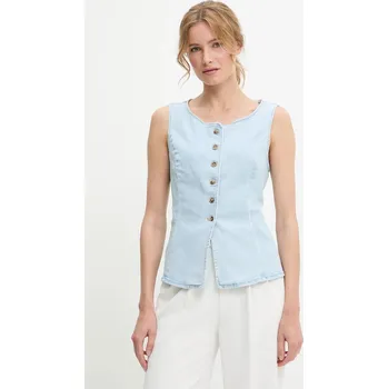 Džínová vesta Answear.LAB RD3052.hlk modrá 55X, vel. M